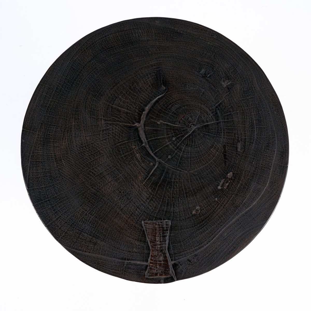 Table d’appoint en bois HOURGLASS marron foncé, BAZAR BIZAR