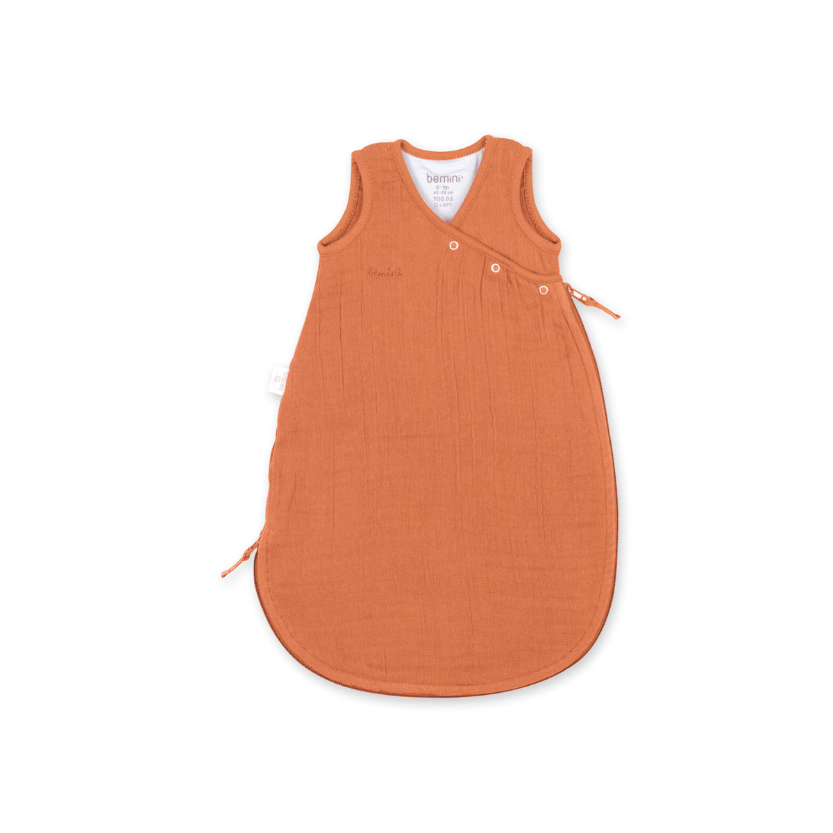 Gigoteuse sans manches été - TOG 0.5 Gaze douce d'été pumpkin, BEMINI