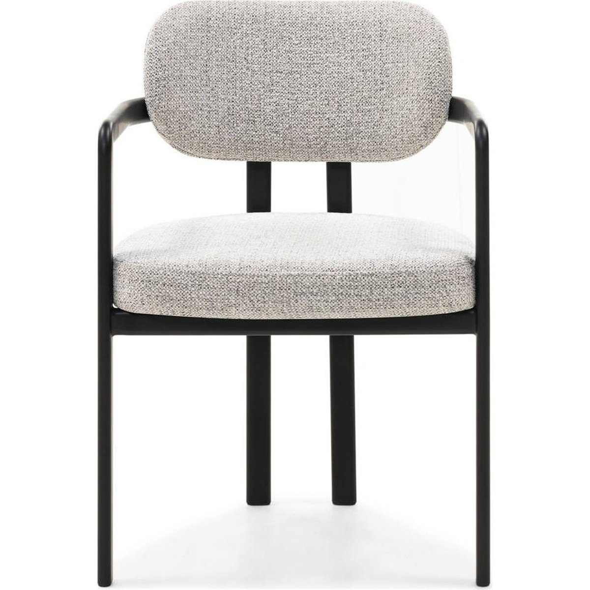 Chaise rembourrée collection FLAIRE taupe et noir, RECOLLECTION