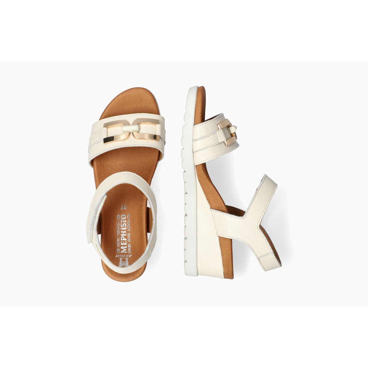 Sandales en cuir YULIA beige 5145, MEPHISTO