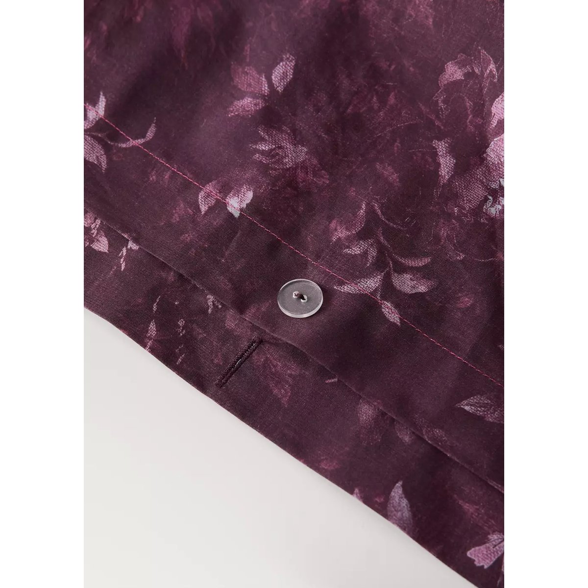 Housse de couette 100 % percale de coton Lit 135/140 cm lie de vin, MANGO HOME