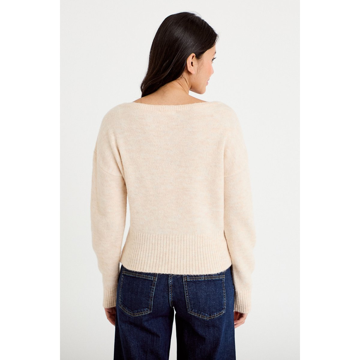 Pull col bateau beige, CACHE CACHE