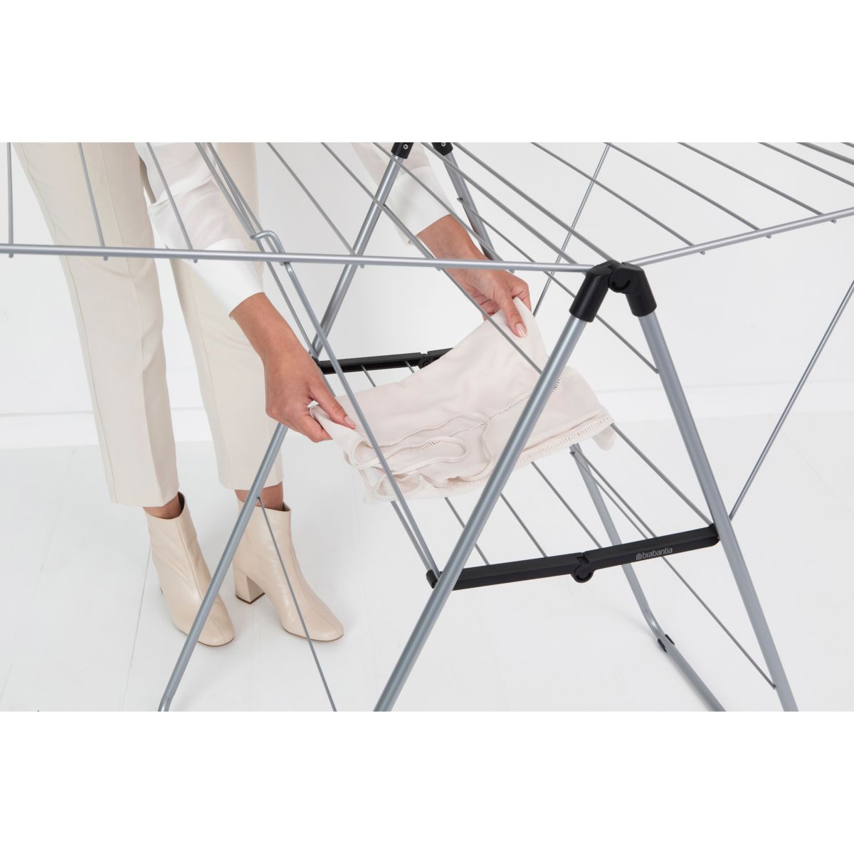 Etendoir à linge Hang on 20m Metallic Grey couleur unique, BRABANTIA
