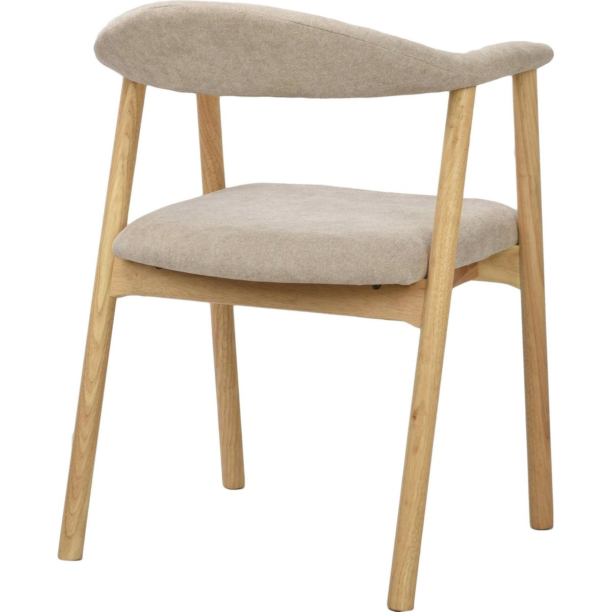Chaise de salle à manger bois et bouclette gris taupe chiné storm, RECOLLECTION