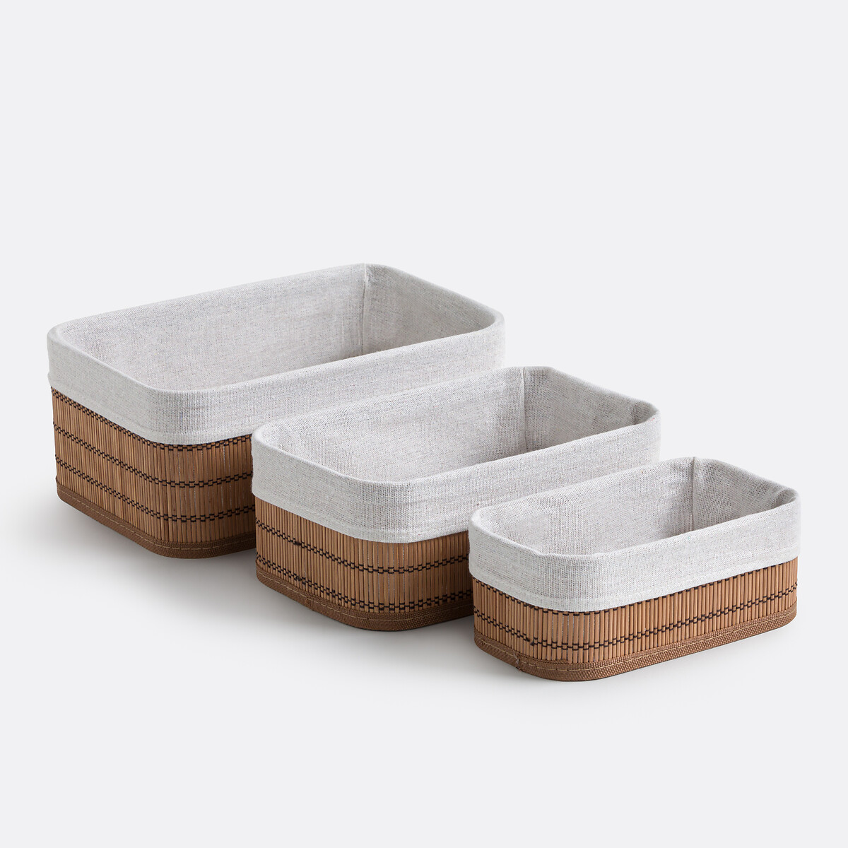 Juego de 3 cestas de bambú, YSIAN natural, LA REDOUTE INTERIEURS