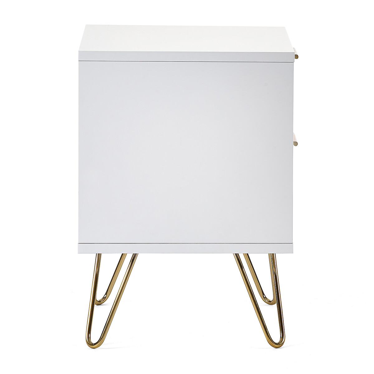 Ancona Sculptural 2 Drawer Bedside Table white, SO'HOME
