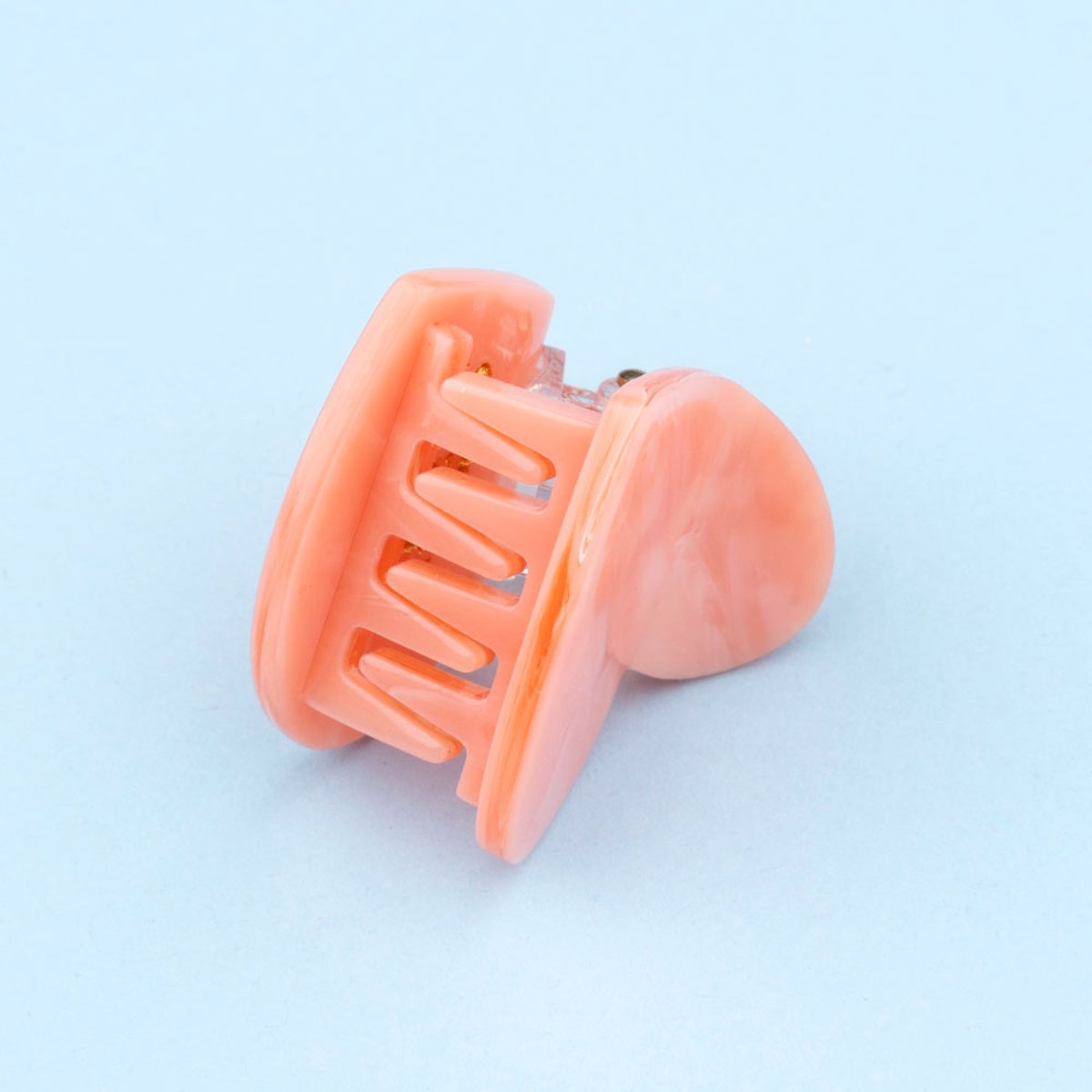 Mini pince à cheveux CŒUR ROSE rose nacré, COUCOU SUZETTE