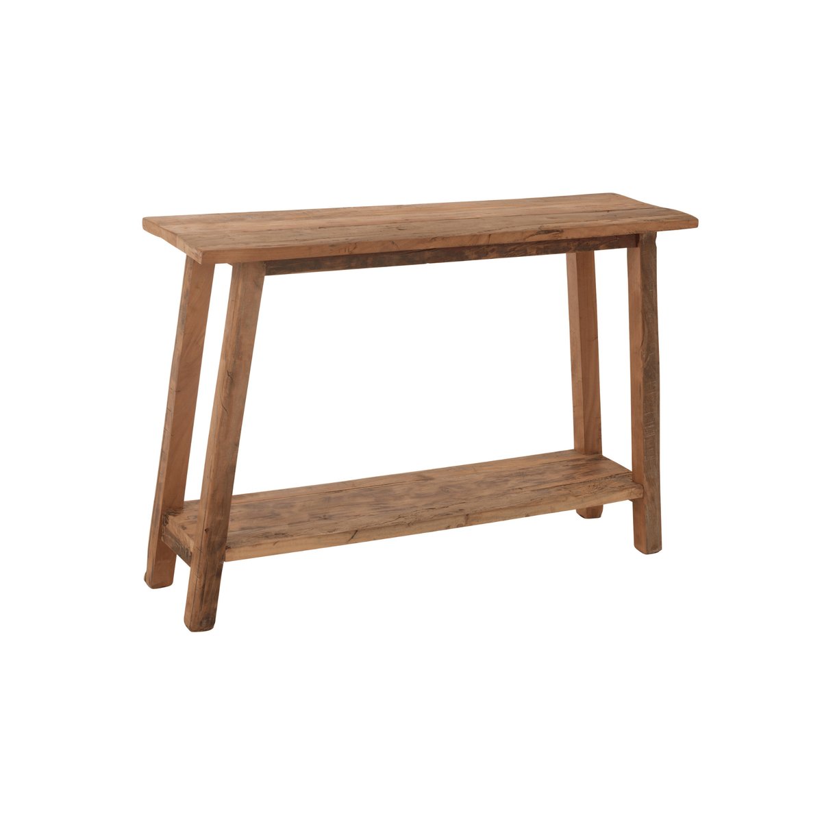 Console double plateau en bois recyclé L120 - CARRIE naturel, HELLIN, DEPUIS 1862
