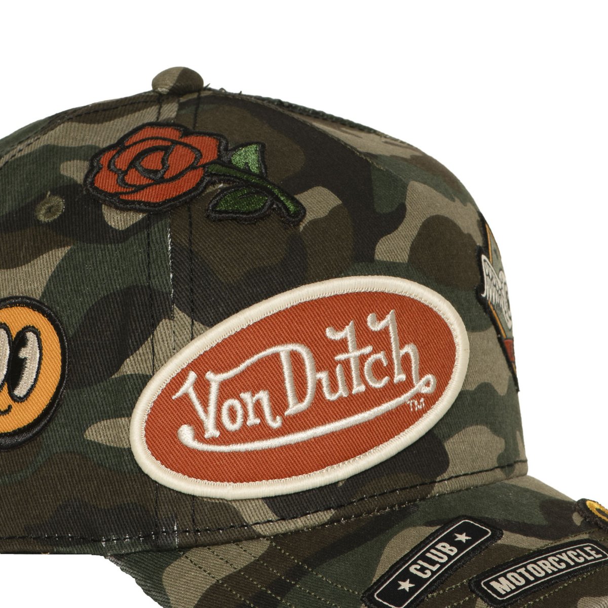 Casquette baseball KAMO marron/kaki/beige/noir/orange/vert/jaune, VON DUTCH
