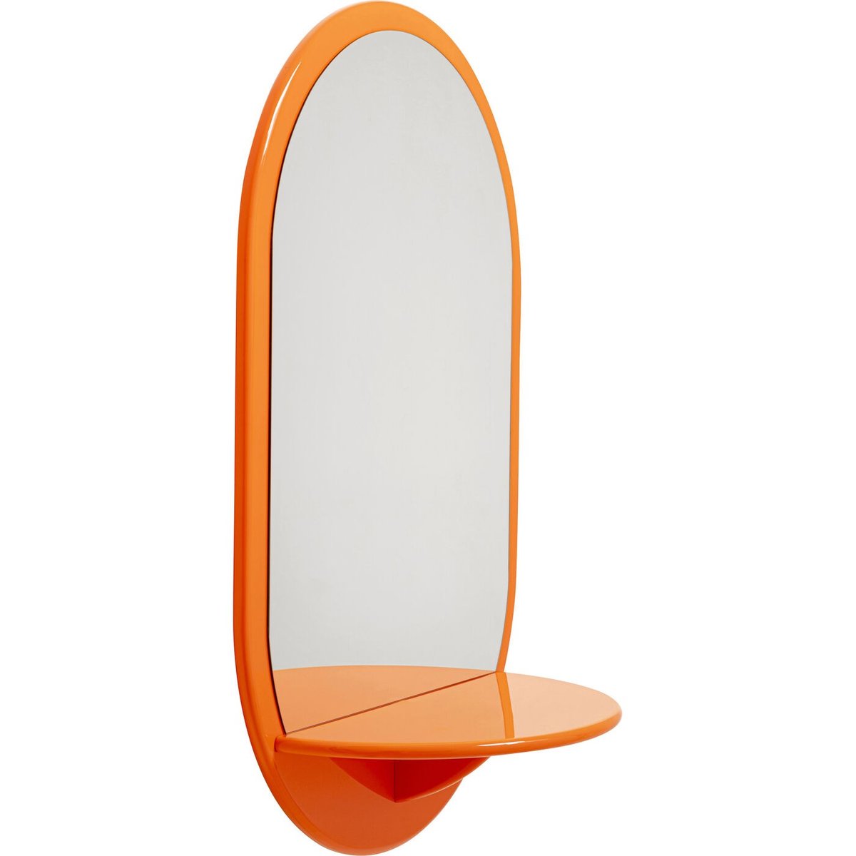 Miroir ovale avec tablette, GROOVE orange, KARE DESIGN