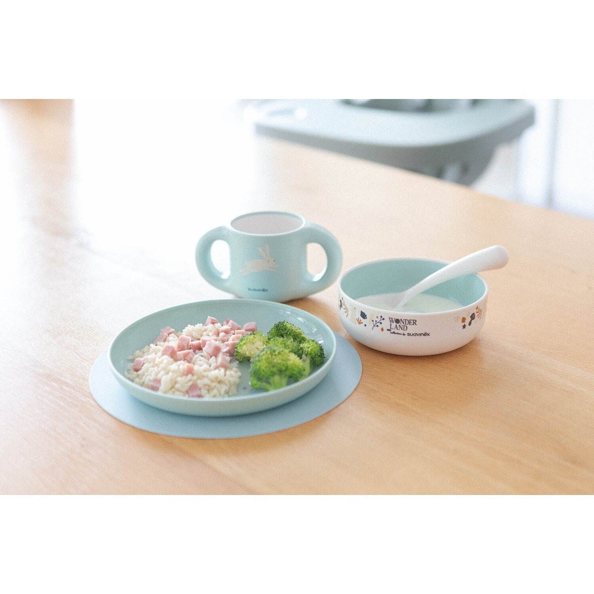 Coffret repas bébé +6 mois wonderland vert, SUAVINEX