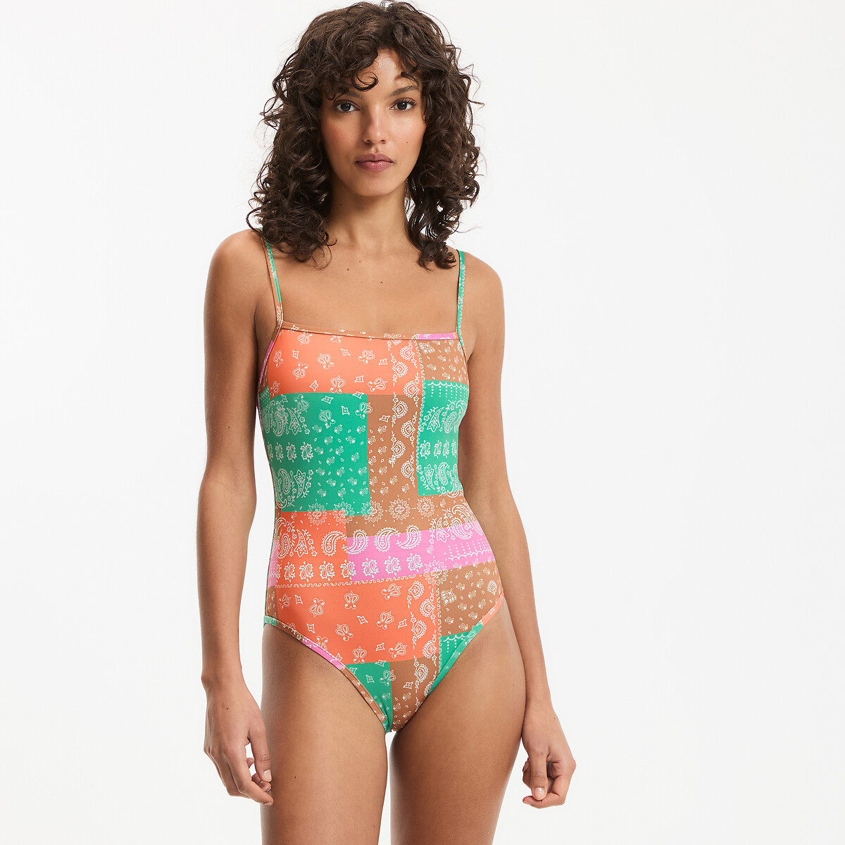 Maillot de bain 1 pièce, imprimé bandana imprimé, LA REDOUTE COLLECTIONS