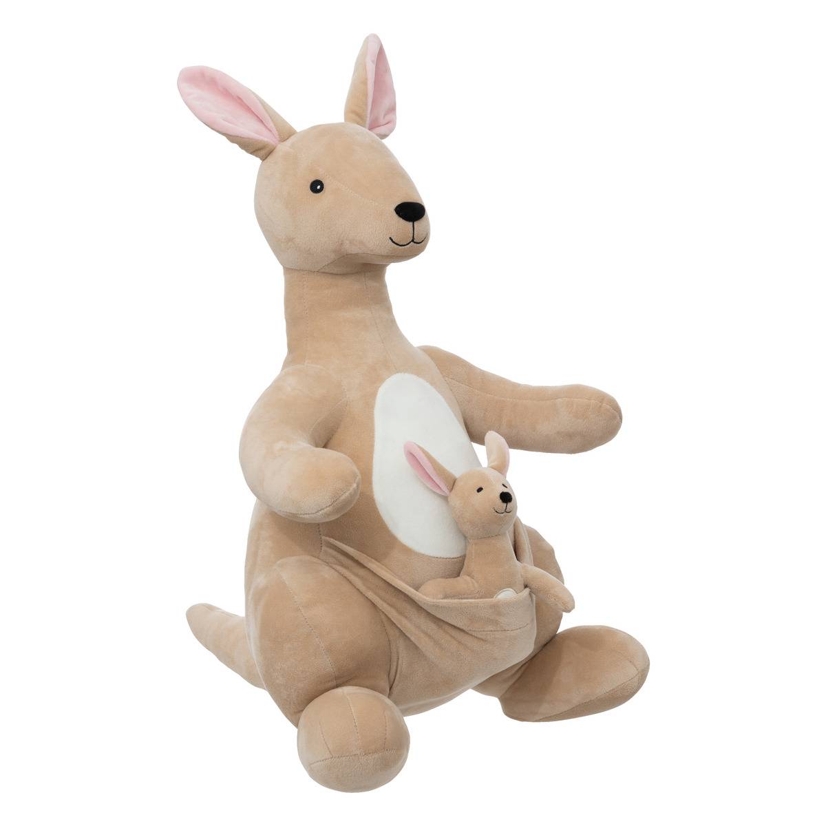 Peluche XL kangourou BLAKE beige, ATMOSPHERA FOR KIDS