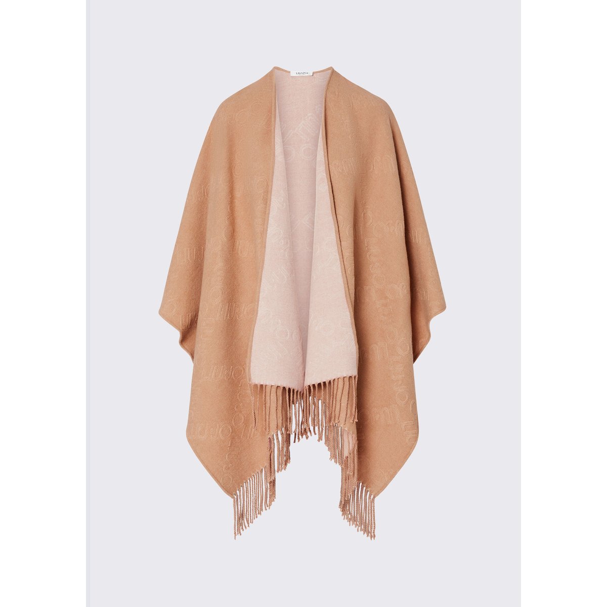 Poncho avec logo embossé camel, LIU JO
