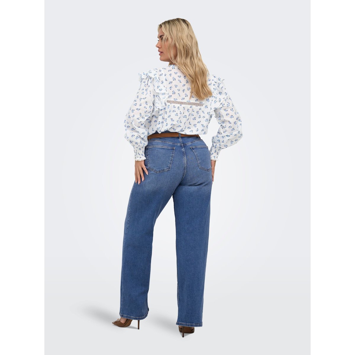Jean À Jambe Large medium blue denim, ONLY CARMAKOMA