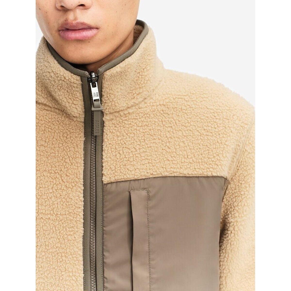 Fleece gecombineerd met ander materiaal donkerbeige, AIGLE
