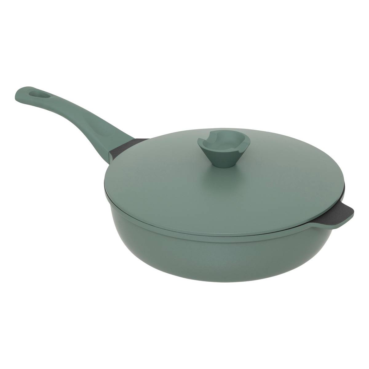 Sauteuse 28cm en fonte d'aluminium avec panier vapeur ALURO vert olive, 5FIVE SIMPLY SMART