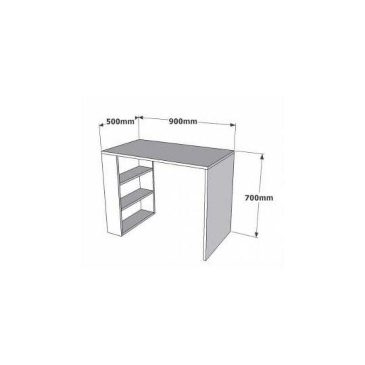 Bureau 2 étagères de rangement COOL beige, TOILINUX