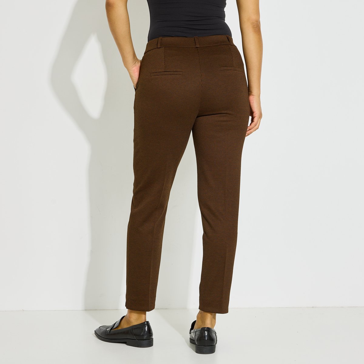 Pantalon cigarette marron camel, GRAIN DE MALICE