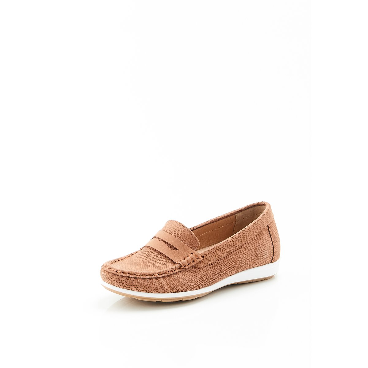 Mocassins aspect python Climatyl marron camel, DAMART
