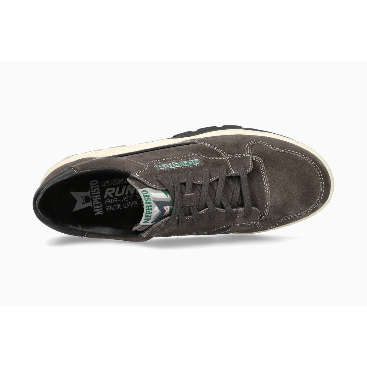Baskets en cuir MARIUS gris foncé p5146161, MEPHISTO