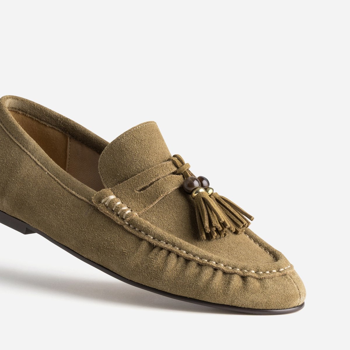 Mocassin en cuir GAUD taupe, ERAM