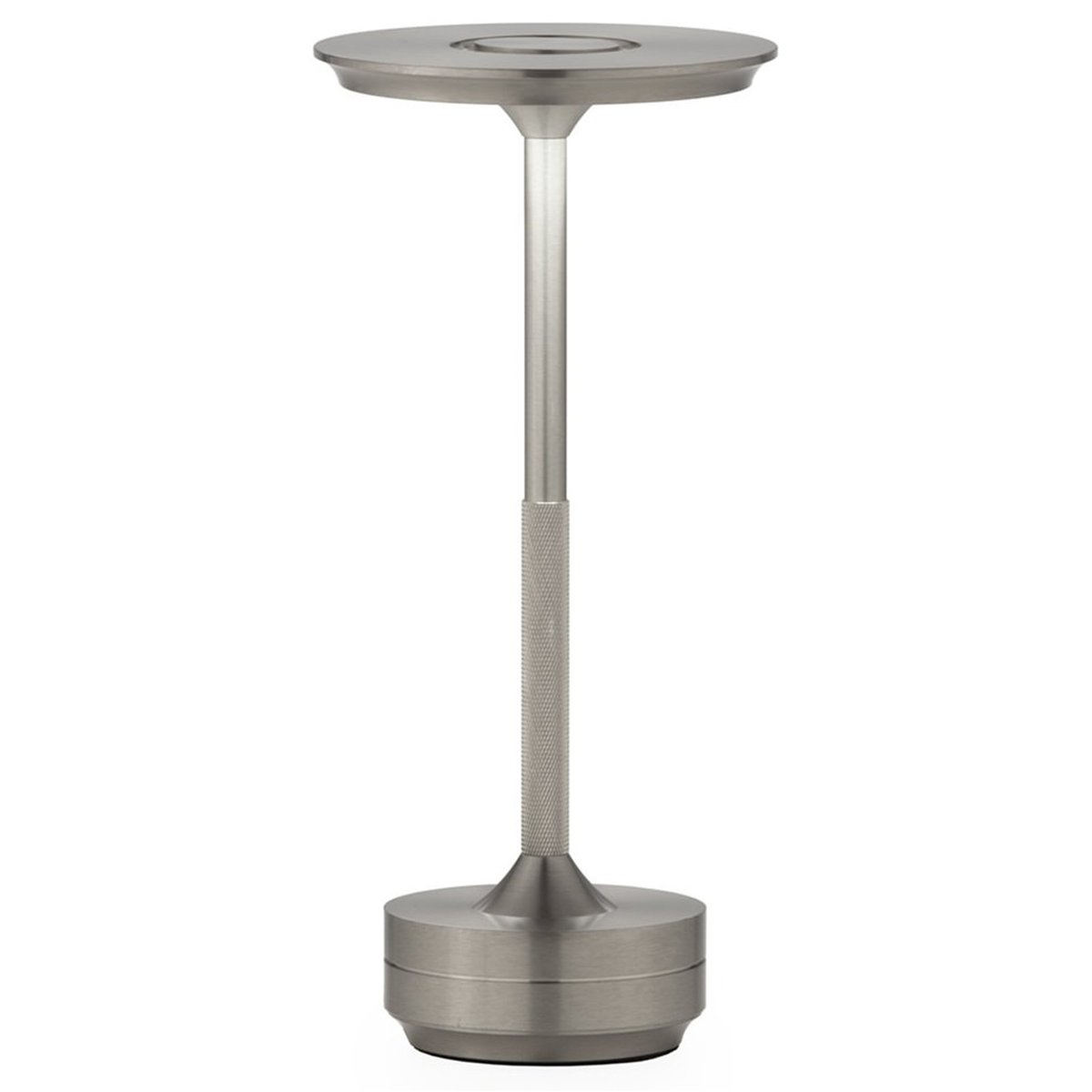 Lampe de table portable LED en métal argent, RECOLLECTION