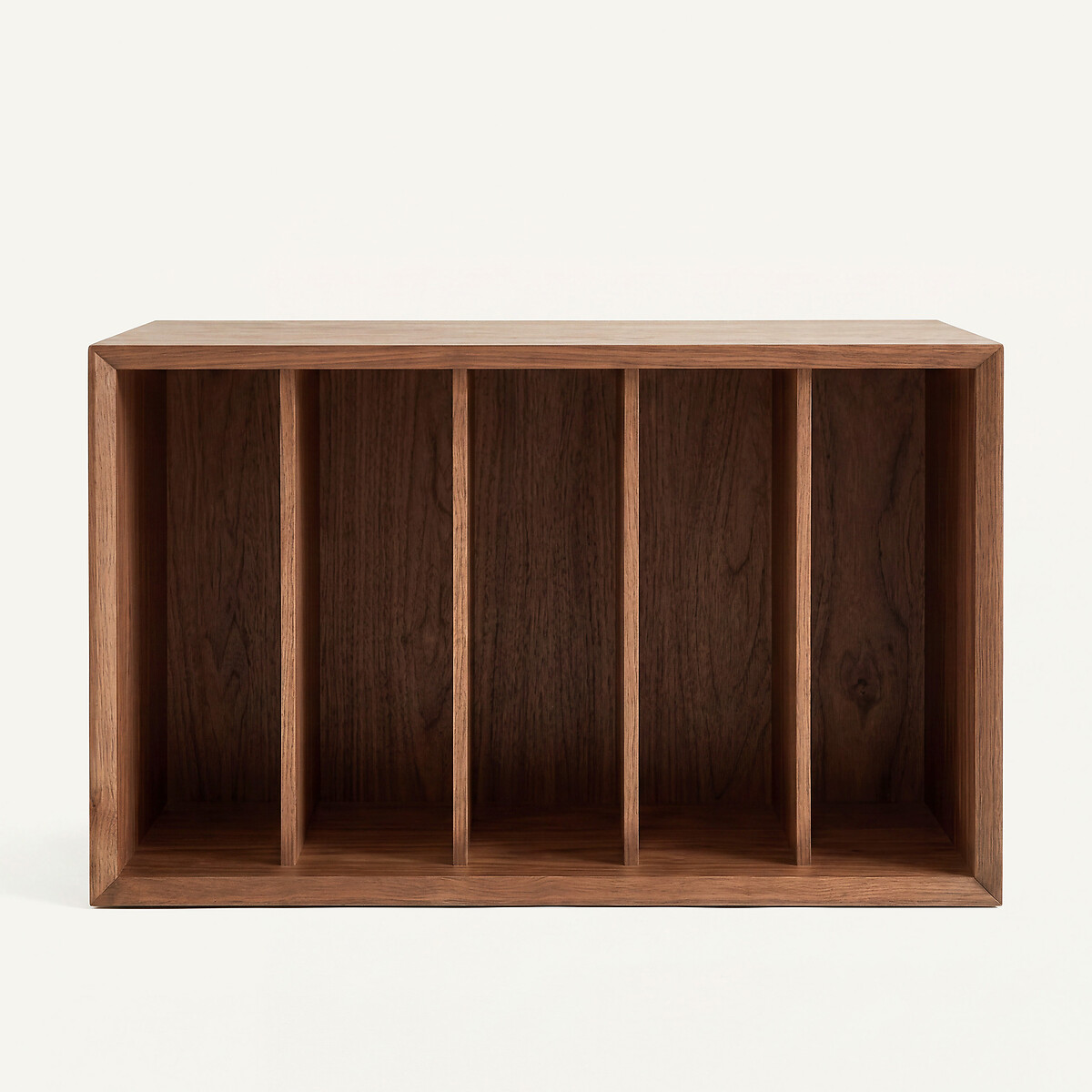 Range vinyles L60 xP42 cm plaqué noyer, pour bibliothèque modulable ARCHIVITA XL noyer, AM.PM