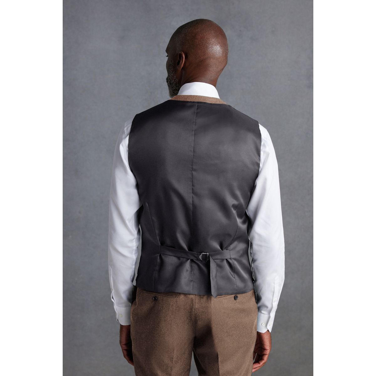 Gilet de costume zignone en flanelle texturée Signature naturel, NEXT
