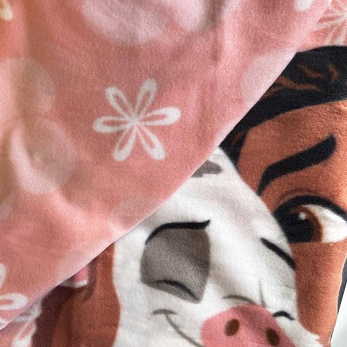 Plaid polaire imprimé, VAIANA PUA rose, DISNEY PRINCESS