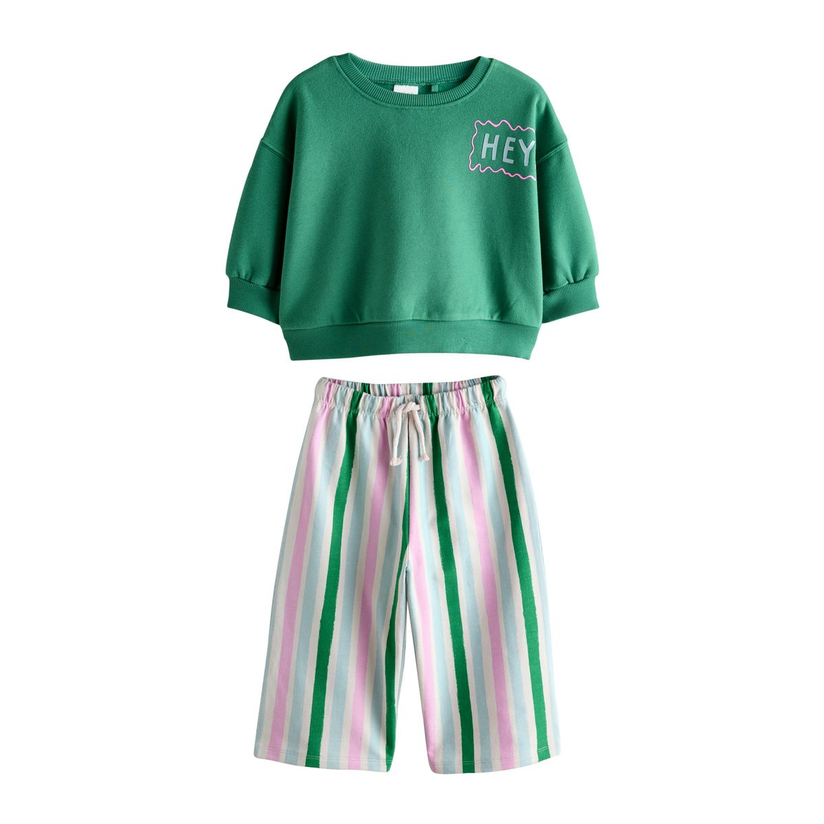 Pantalon et haut, lot de 2 vert/rose, NEXT