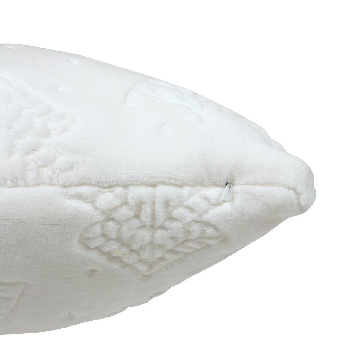 COUSSIN EMB SAPIN BLANC 45X45 blanc, ATMOSPHERA