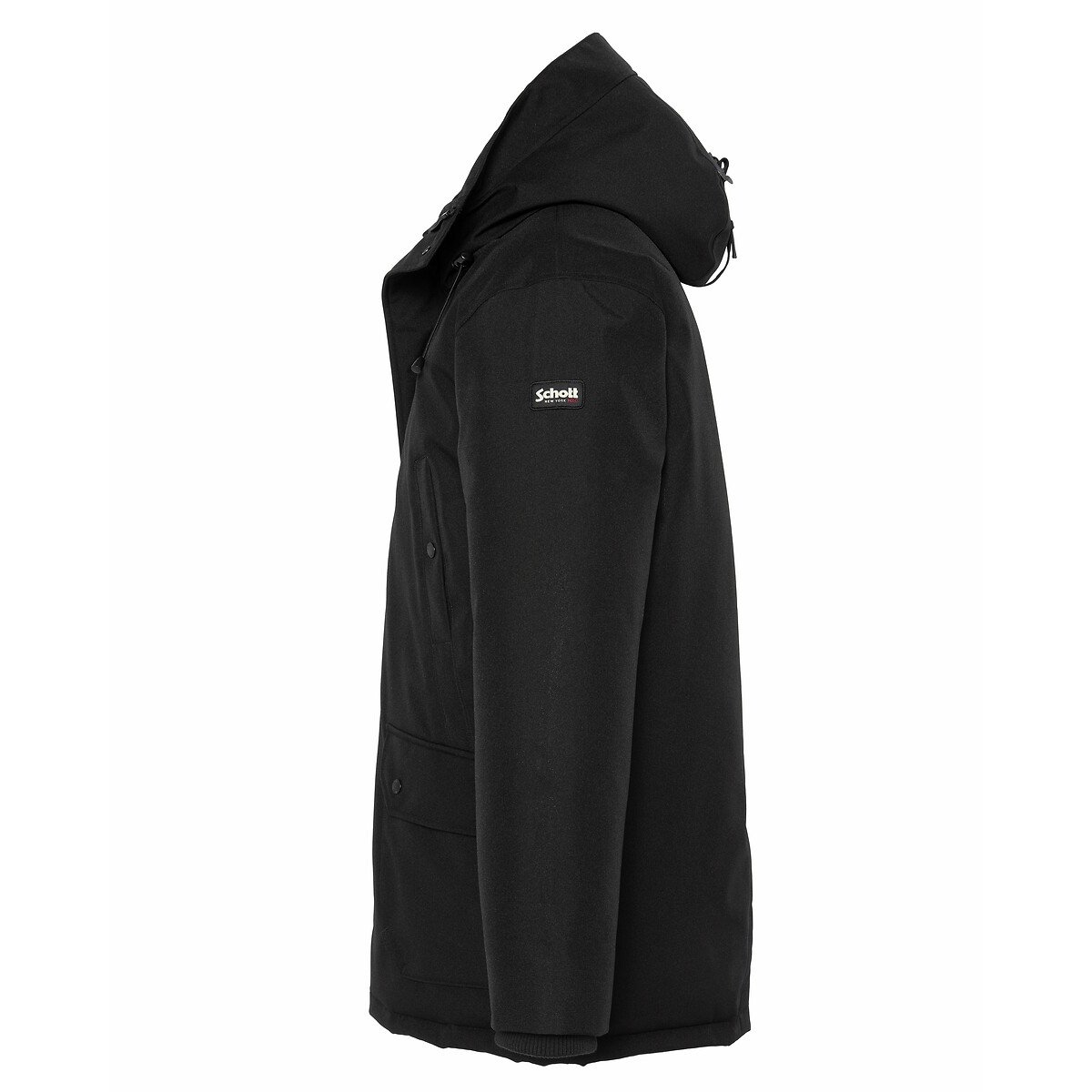 Cappotto con cappuccio Elder nero , SCHOTT
