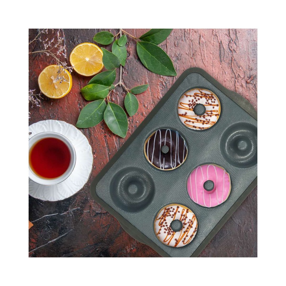 Set de 4 ustensiles de pâtisserie moule SILICONE FIBRE DE VERRE noir|gris, ZENKER