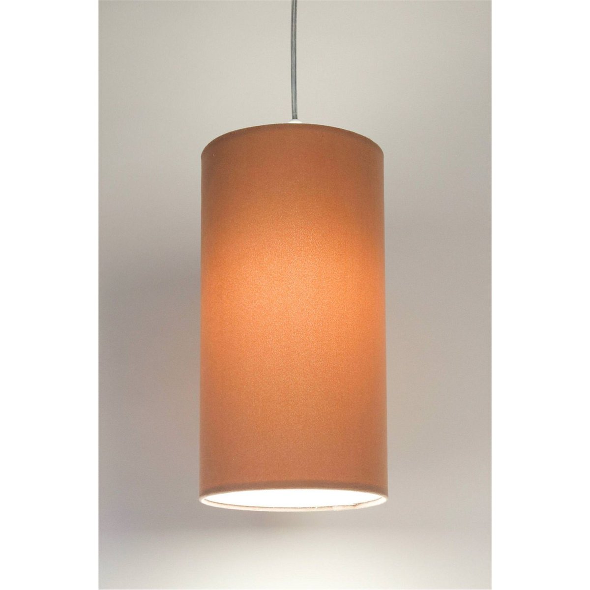 Suspension ronde en tissu pour chambre enfant Jasmin bebe rose poudré avec bord beige crème, BPS KONCEPT
