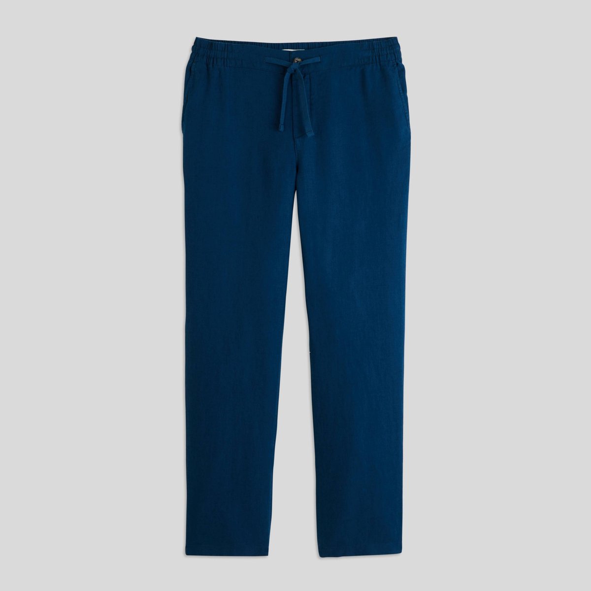 Pantalon élastiqué en lin poseidon, MONOPRIX