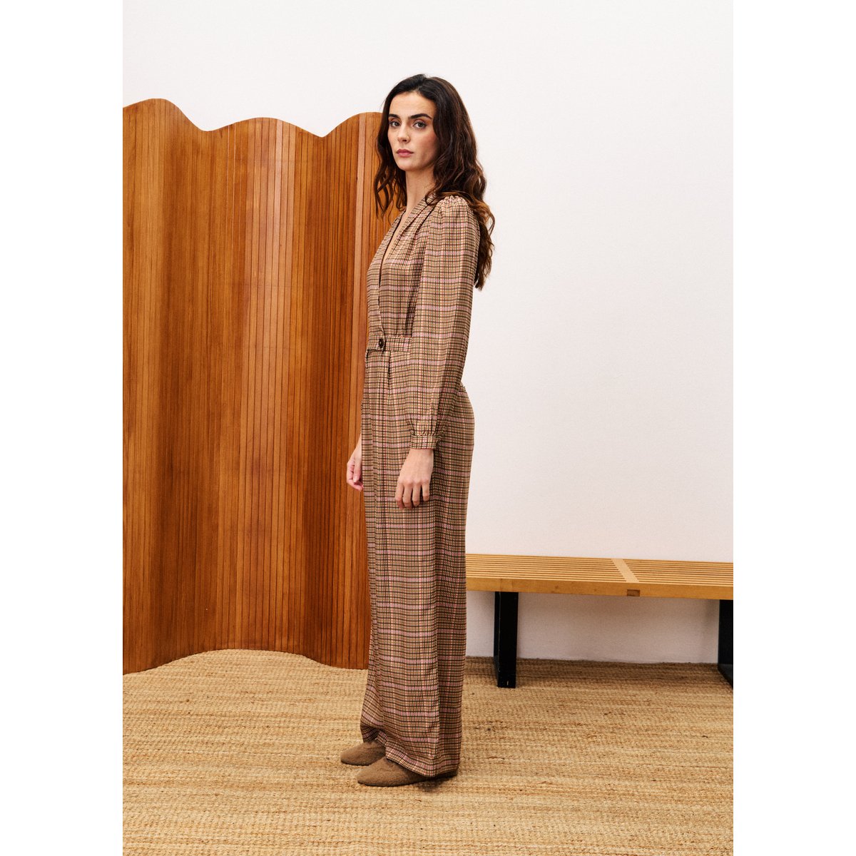 Combinaison  GINGER marron ocre, FRNCH
