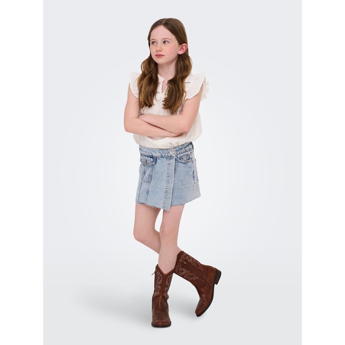 Jupe En Denim light blue denim, KIDS ONLY