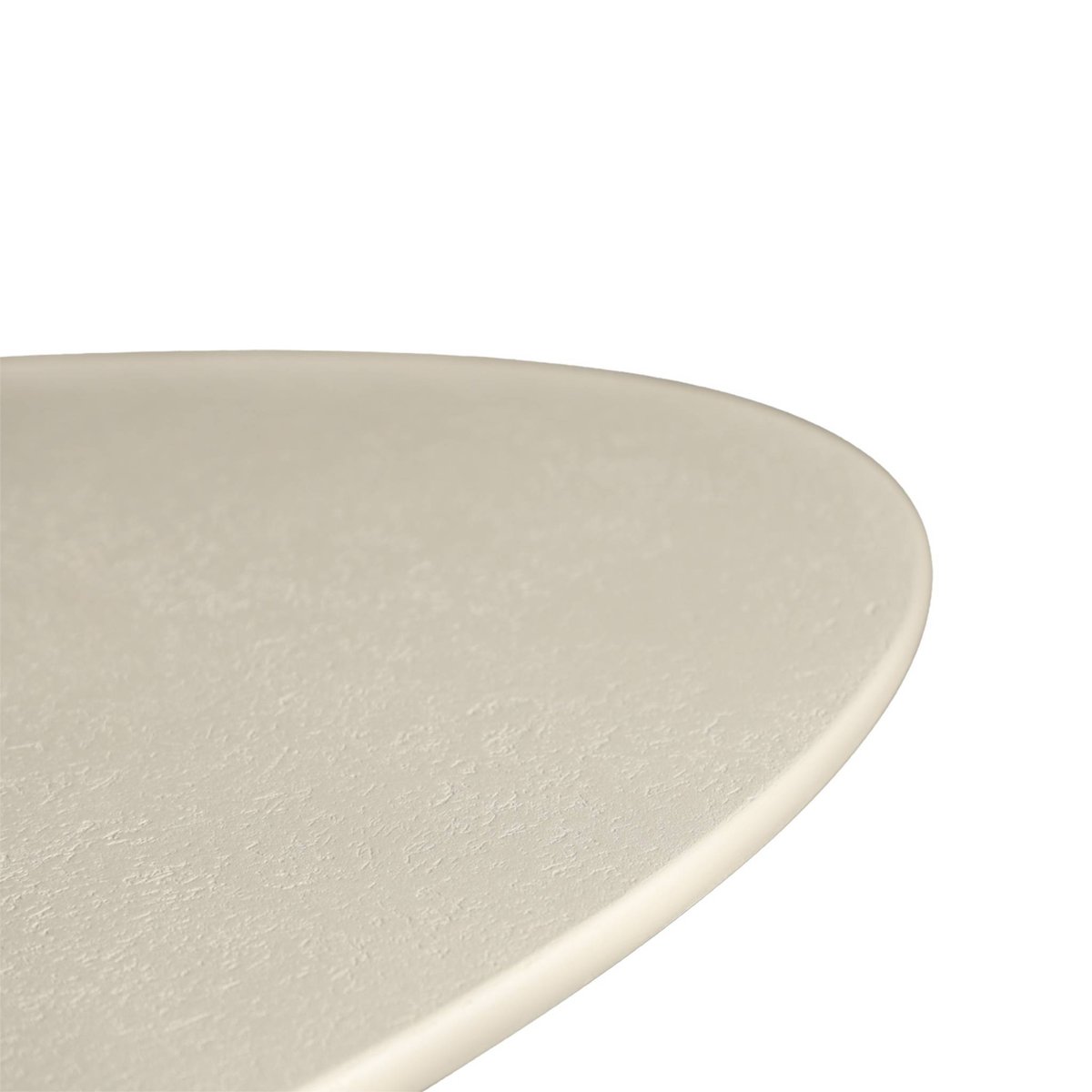 Table basse ovale finition effet béton NELL blanc, SWEEEK