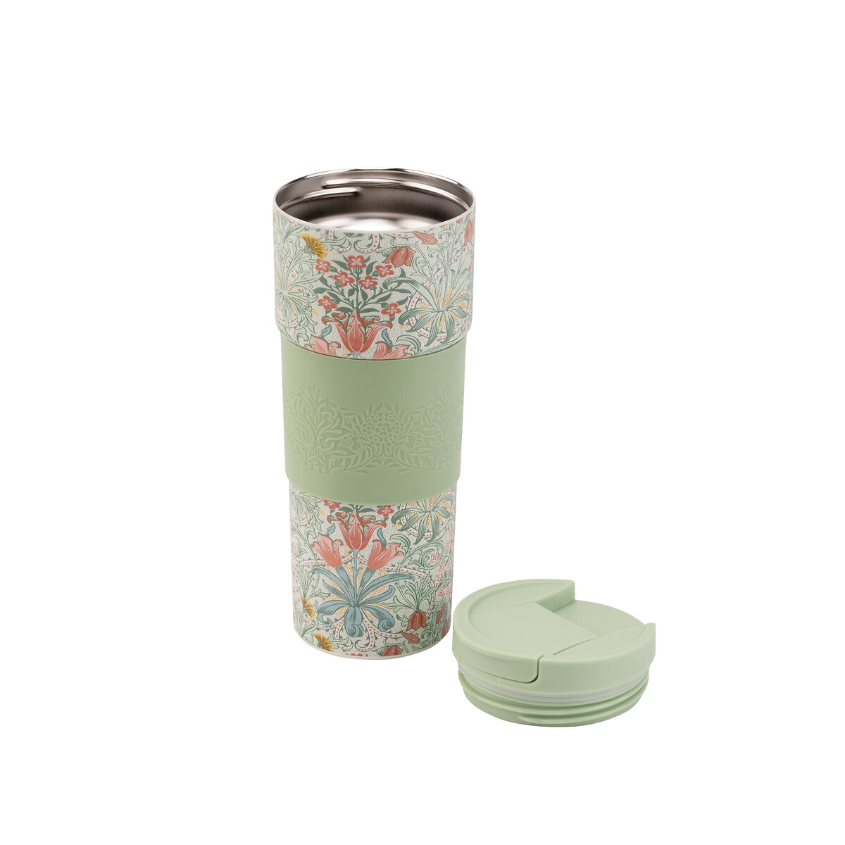 Kitchen Garden Stainless Steel Travel Mug green, WILLIAM MORRIS AT HOME