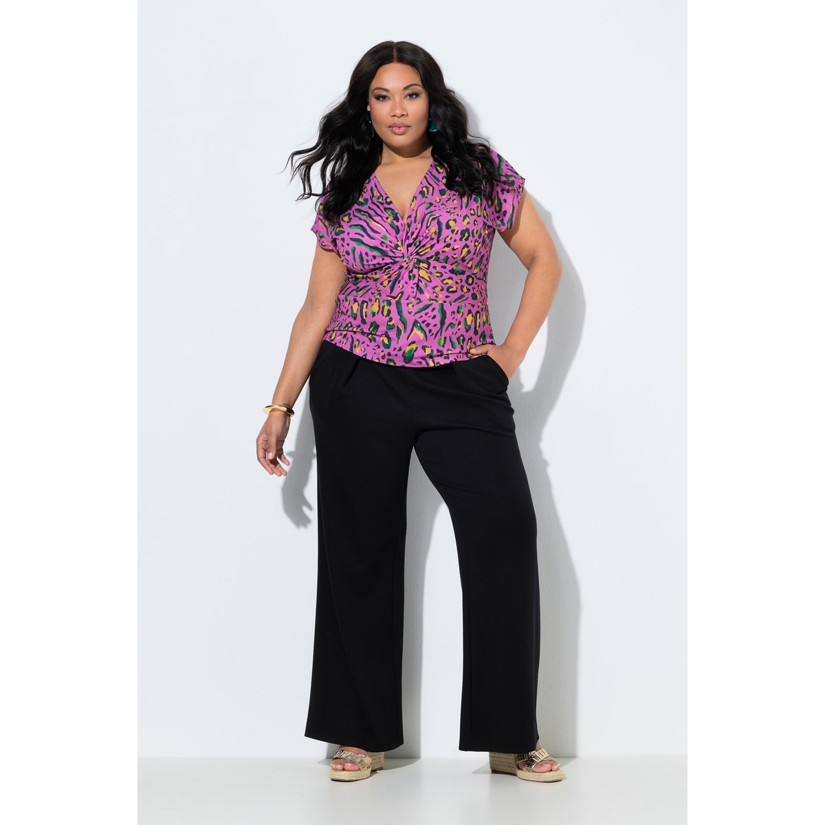 Pantalon à pinces noir, ULLA POPKEN