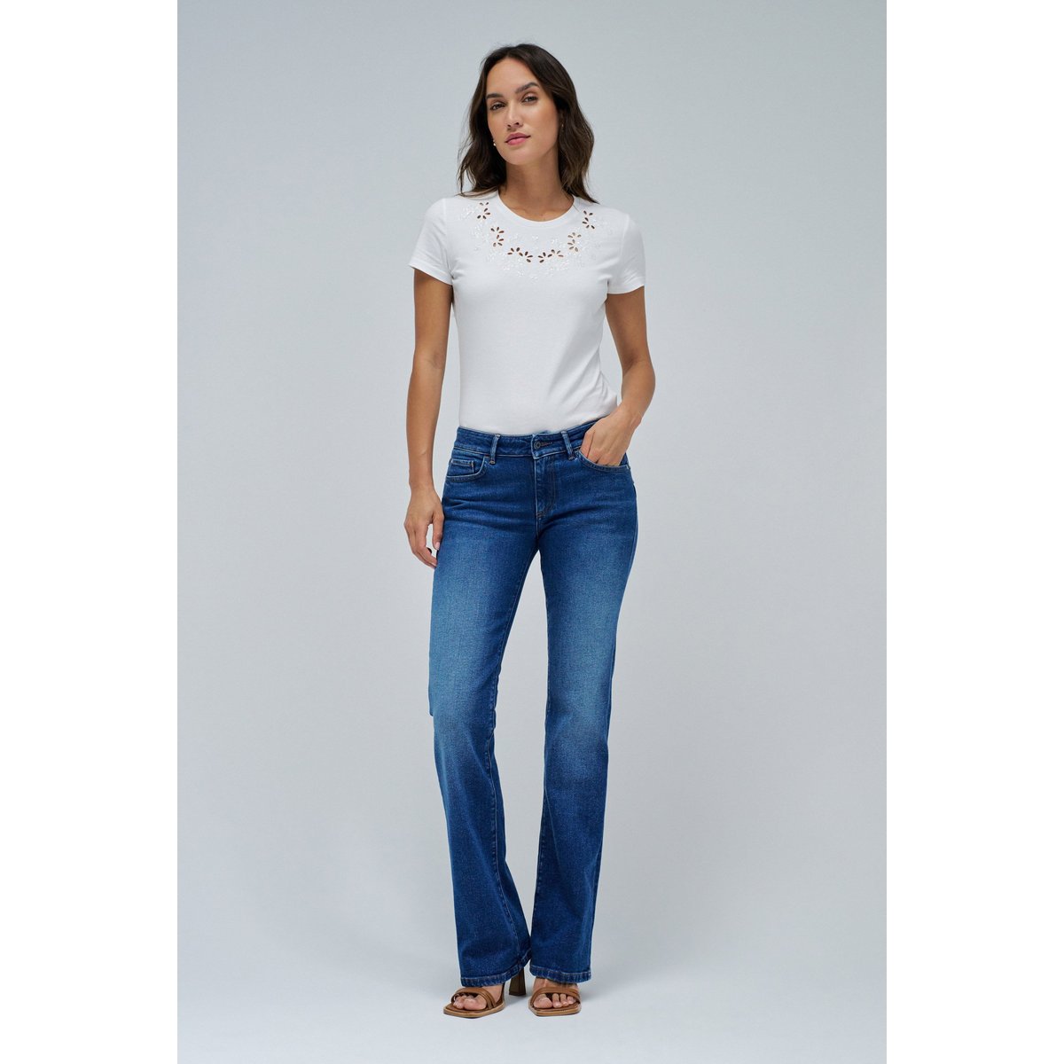 JEAN WONDER PUSH UP BOOTCUT bleu, SALSA JEANS