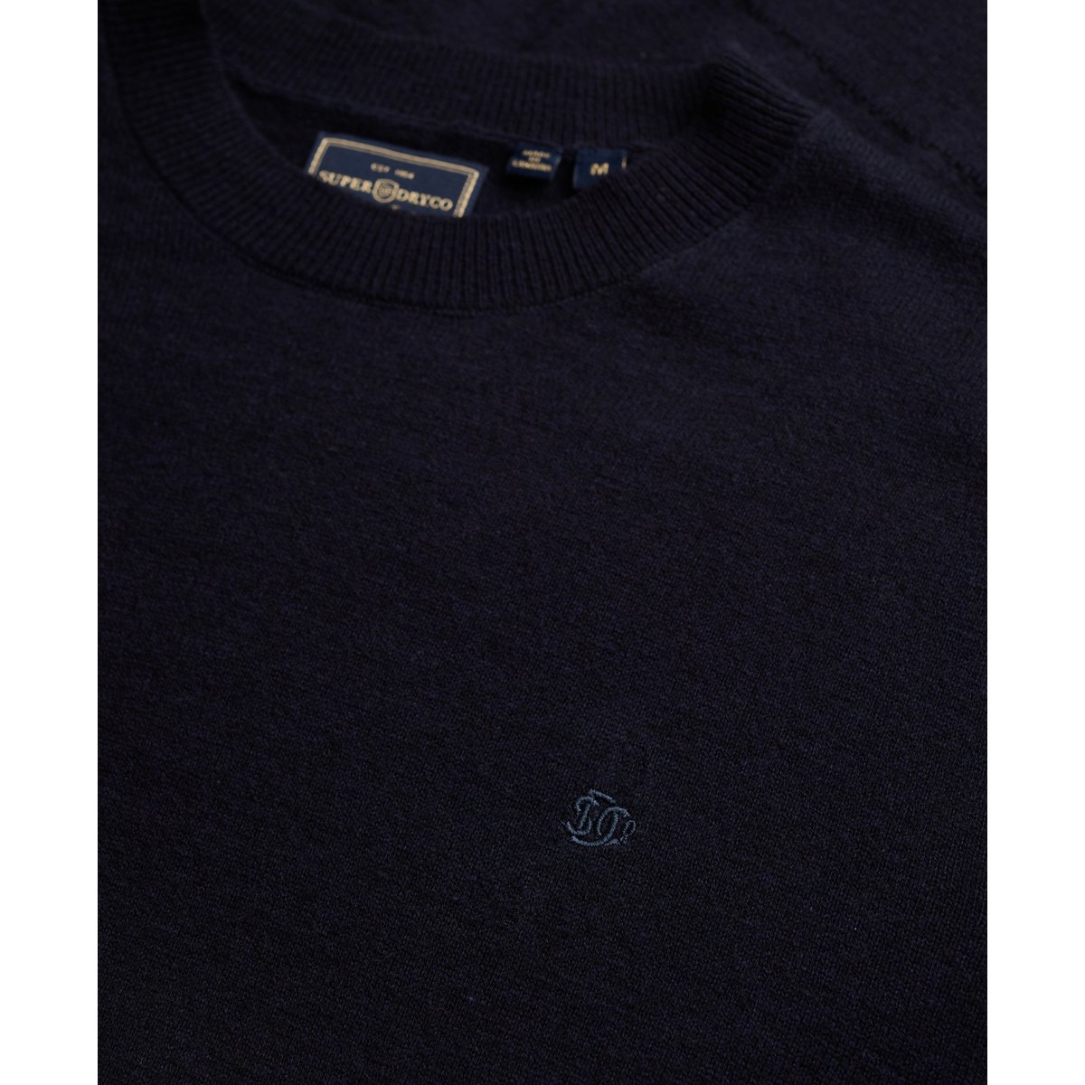 Pull Essential Laine Coupe Ajustée bleu marine profond, SUPERDRY