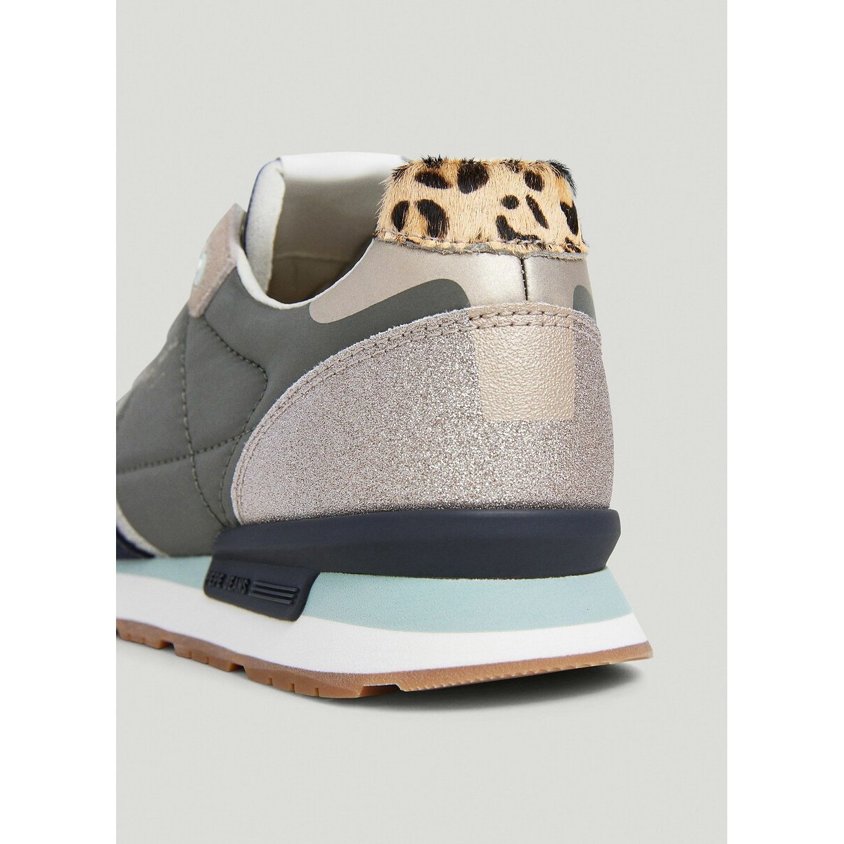 Baskets Brit Glitter W vert, PEPE JEANS