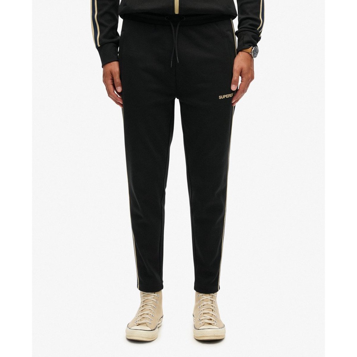 Pantalon de survêtement Tech Cult noir, SUPERDRY