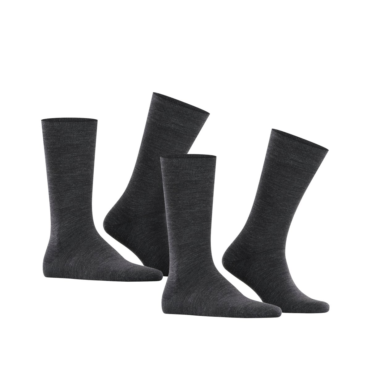 Chaussettes Basic Wool 2-Pack gris melange, ESPRIT