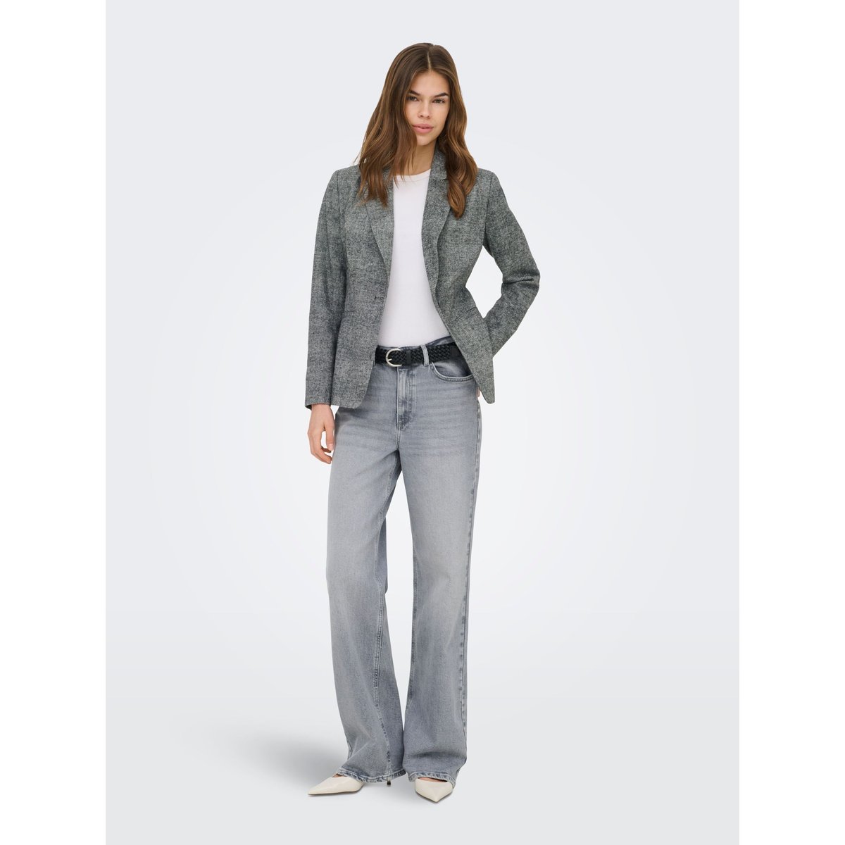 Jean À Jambe Large medium grey denim, ONLY