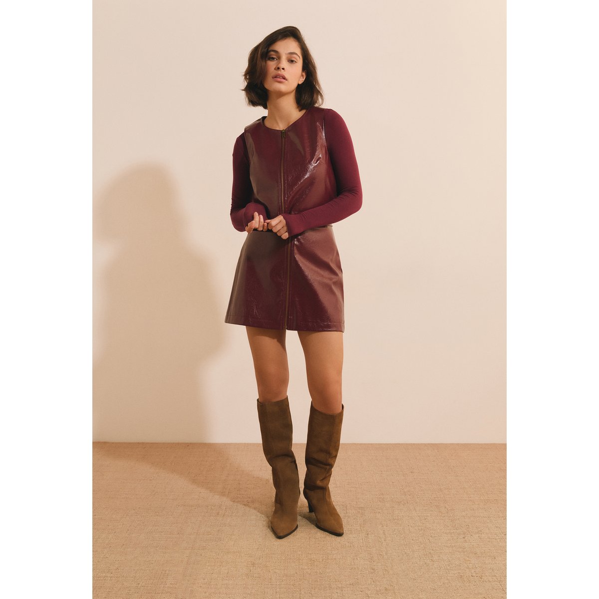ETAM TOP VIVIANE - TOP bordeaux grenat, ETAM