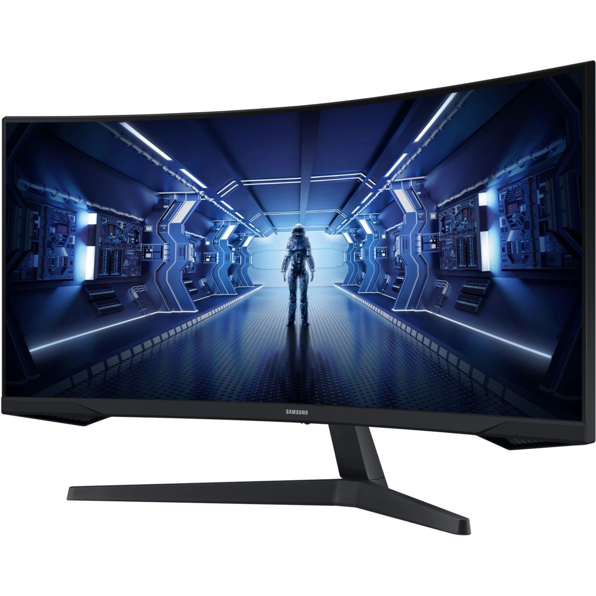 Ecran PC Gamer ODYSSEY G5 34" Incurvé 1000R WQHD 165Hz VA HDR10 AMD FreeSync noir, SAMSUNG