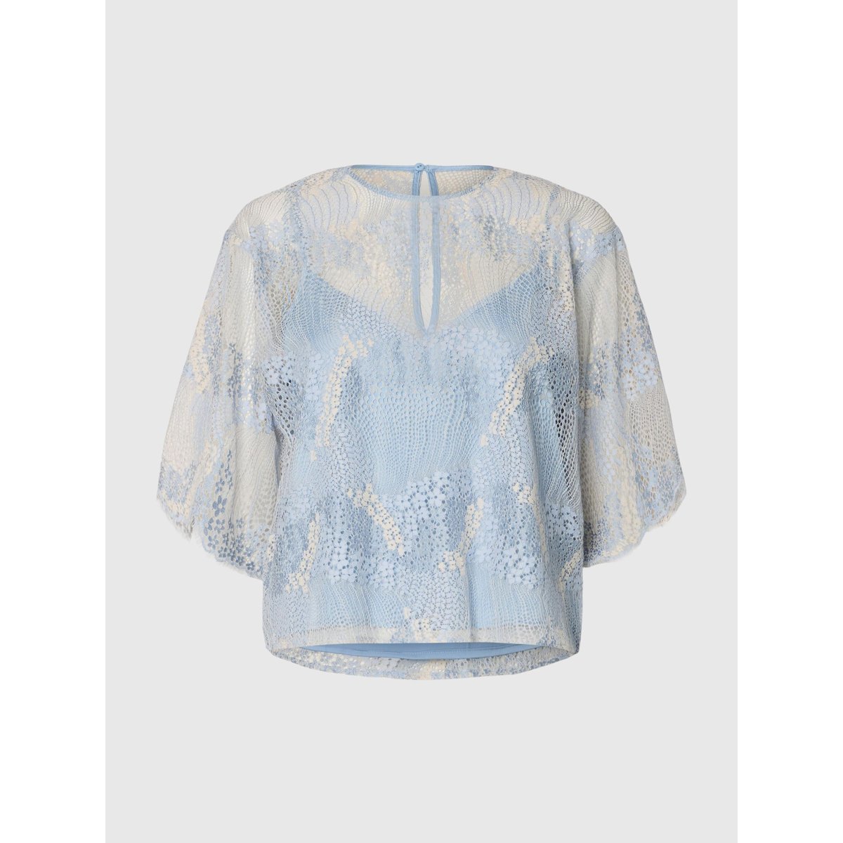 Top Raccourci cashmere blue, SELECTED